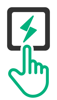 Hand choosing Charge Wizard to install their home EV charger point